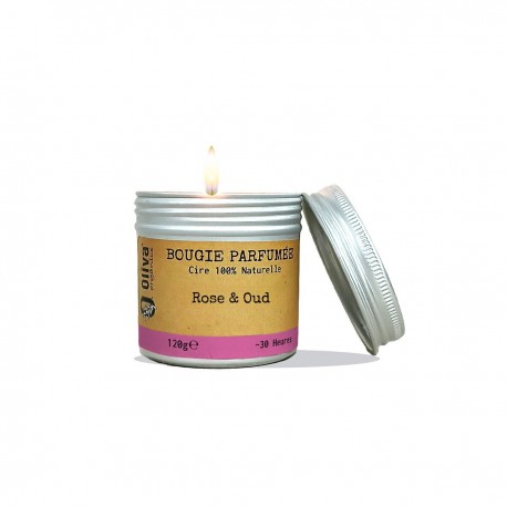 BOUGIE PARFUMEE ROSE & OUD