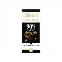 Lindt Excellence, Chocolat Noir 90% Cacao, 100g - Lindt