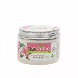 Herbadeo, Déodorant Crème Rose de de Damas & Bois de Hô, 70g - Herbalya