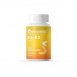 Vitamines D3&K2, Boite de 30 gélules - Miravella