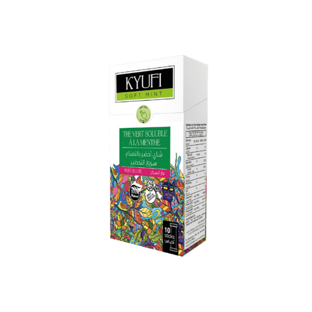 Thé Vert à la Menthe Instantané Sucré Kyufi