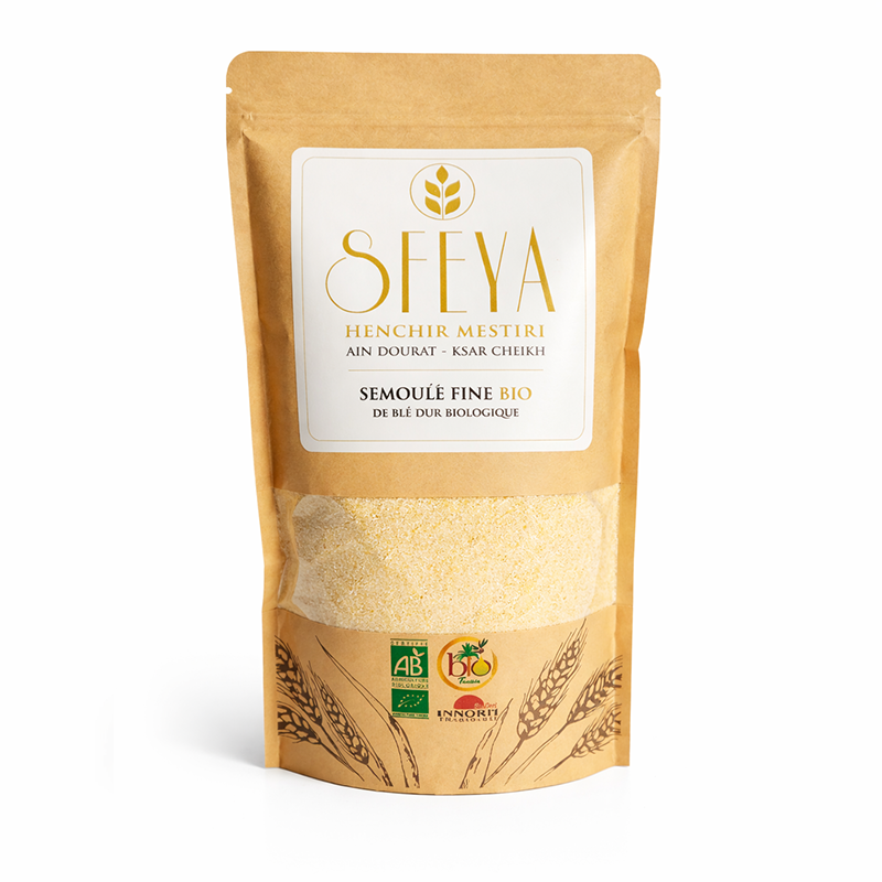 Semoule fine de blé biologique Sfeya - Acheter en ligne 750g pas cher