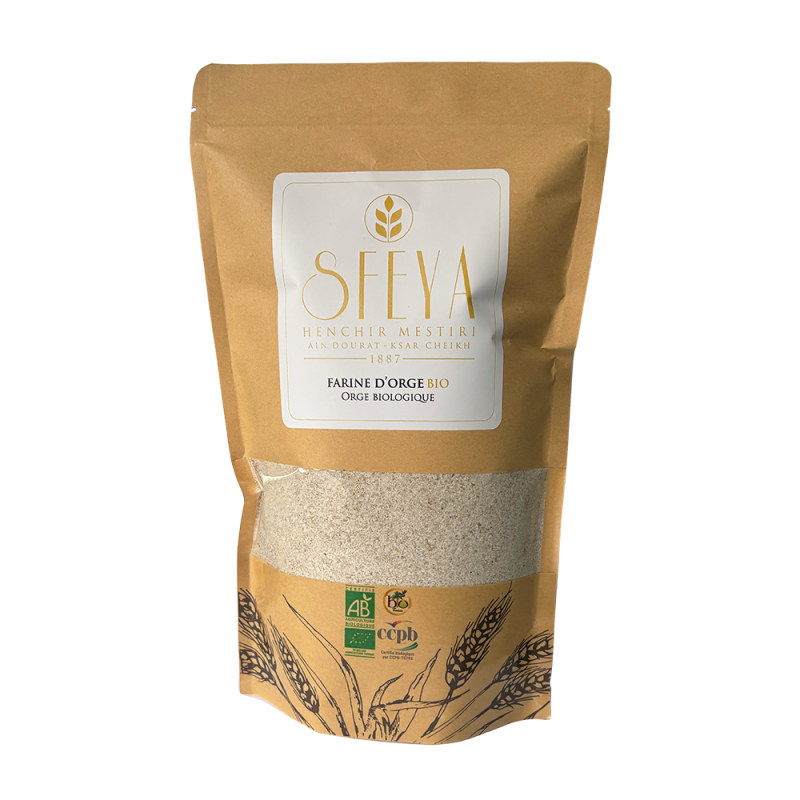 Farine d'orge biologique, Sfeya - Acheter en ligne 750g pas cher